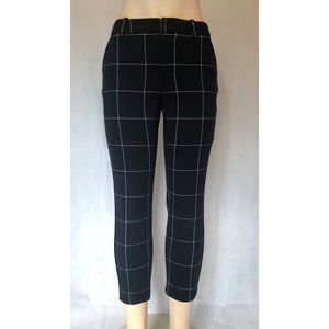 Black and White Plaid Ankle Pants